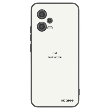 Picasee crna silikonska maskica za Xiaomi Poco X5 - Girl, do it for you