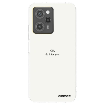 Picasee silikonska prozirna maskica za Xiaomi Poco X5 Pro - Girl, do it for you