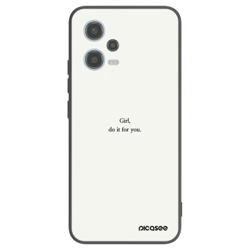 Picasee crna silikonska maskica za Xiaomi Redmi Note 12 5G - Girl, do it for you