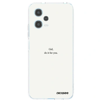 Picasee silikonska prozirna maskica za Xiaomi Redmi Note 12 5G - Girl, do it for you