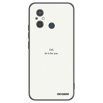 Picasee crna silikonska maskica za Xiaomi Redmi 12C - Girl, do it for you