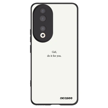 Picasee crna silikonska maskica za Honor 90 5G - Girl, do it for you