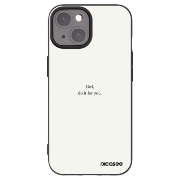 Picasee crna silikonska maskica za Apple iPhone 15 - Girl, do it for you