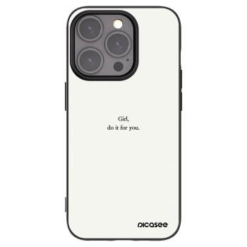 Picasee crna silikonska maskica za Apple iPhone 15 Pro - Girl, do it for you