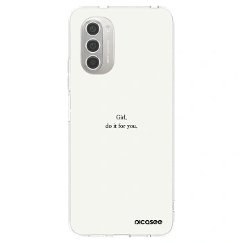 Picasee silikonska prozirna maskica za Motorola Moto G51 - Girl, do it for you