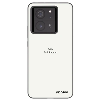 Picasee crna silikonska maskica za Xiaomi 13T Pro - Girl, do it for you