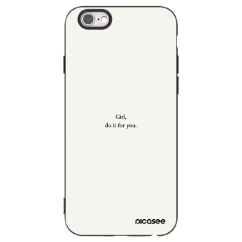 Picasee crna silikonska maskica za Apple iPhone 6/6S - Girl, do it for you