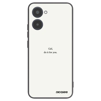 Picasee crna silikonska maskica za Realme 10 4G - Girl, do it for you