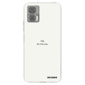 Picasee silikonska prozirna maskica za Motorola Edge 30 Neo - Girl, do it for you