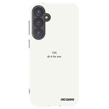 Picasee silikonska prozirna maskica za Samsung Galaxy S23 FE S711B - Girl, do it for you
