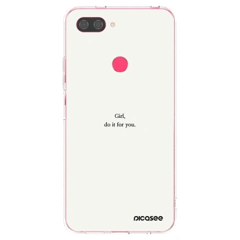 Picasee silikonska prozirna maskica za Xiaomi Mi 8 Lite - Girl, do it for you