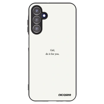 Picasee crna silikonska maskica za Samsung Galaxy A15 A156B 5G - Girl, do it for you