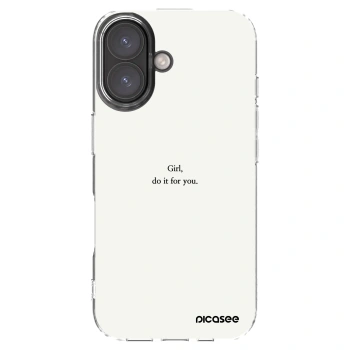 Picasee silikonska prozirna maskica za Apple iPhone 16 - Girl, do it for you