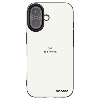 Picasee crna silikonska maskica za Apple iPhone 16 - Girl, do it for you