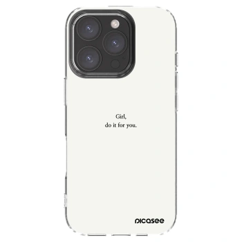 Picasee silikonska prozirna maskica za Apple iPhone 16 Pro - Girl, do it for you