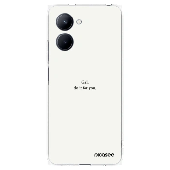 Picasee silikonska prozirna maskica za Realme C33 (2023) - Girl, do it for you