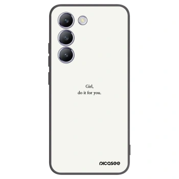 Picasee crna silikonska maskica za Vivo V40 SE 5G - Girl, do it for you
