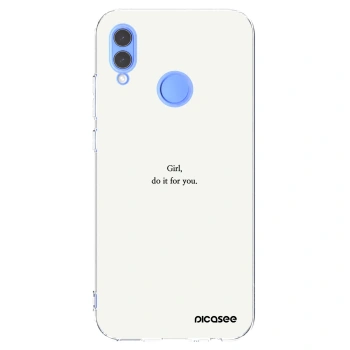 Picasee silikonska prozirna maskica za Honor 10 Lite - Girl, do it for you