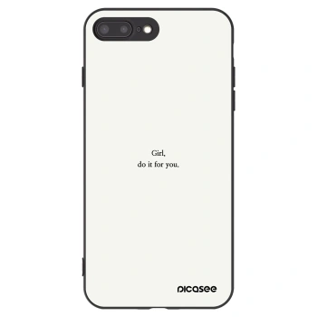Picasee crna silikonska maskica za Apple iPhone 8 Plus - Girl, do it for you