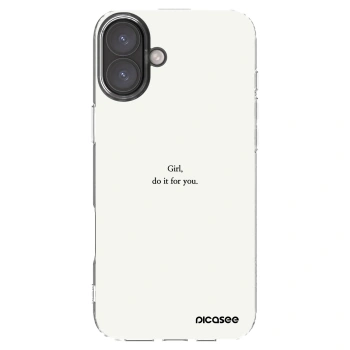 Picasee silikonska prozirna maskica za Apple iPhone 16 Plus - Girl, do it for you