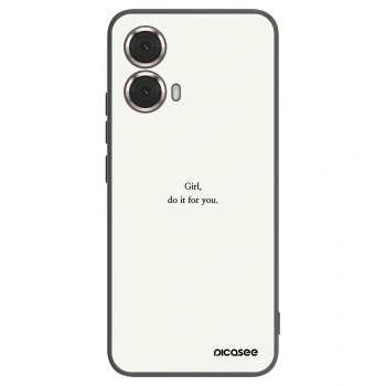 Picasee crna silikonska maskica za Motorola Moto G85 - Girl, do it for you