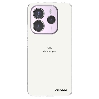 Picasee silikonska prozirna maskica za Xiaomi Redmi Note 14 5G - Girl, do it for you