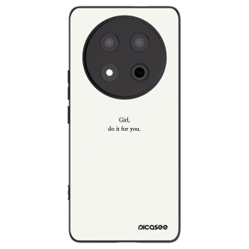 Picasee crna silikonska maskica za Honor Magic7 Lite 5G - Girl, do it for you