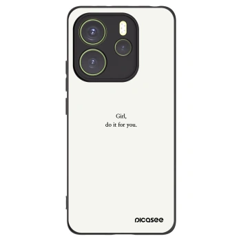 Picasee crna silikonska maskica za Xiaomi Redmi Note 14 4G - Girl, do it for you