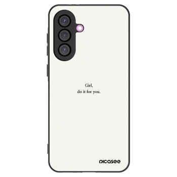 Picasee crna silikonska maskica za Samsung Galaxy A56 5G A566B - Girl, do it for you