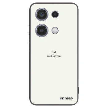 Picasee crna silikonska maskica za Xiaomi Redmi Note 14S - Girl, do it for you