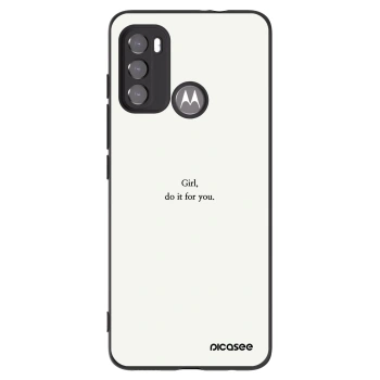 Picasee crna silikonska maskica za Motorola Edge 60 5G - Girl, do it for you
