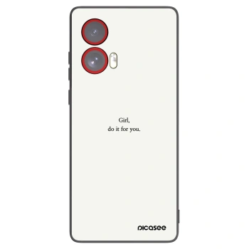 Picasee crna silikonska maskica za Motorola Edge 50 Fusion - Girl, do it for you