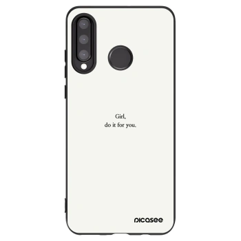 Picasee crna silikonska maskica za Huawei P30 Lite - Girl, do it for you