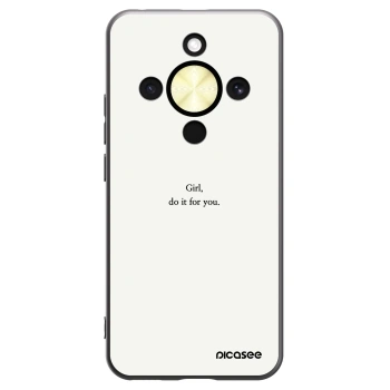 Picasee crna silikonska maskica za Honor Magic8 Lite 5G - Girl, do it for you