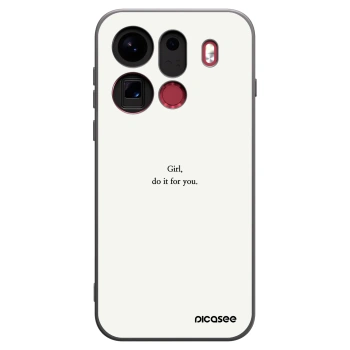 Picasee crna silikonska maskica za OPPO Find X9 Pro - Girl, do it for you