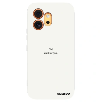 Picasee crna silikonska maskica za Honor 600 - Girl, do it for you