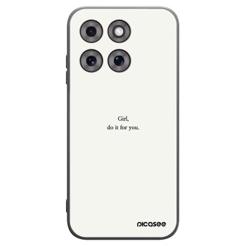 Picasee crna silikonska maskica za Motorola Moto G77 - Girl, do it for you