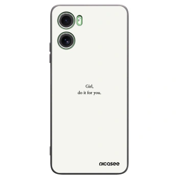 Picasee crna silikonska maskica za Motorola Moto G06 - Girl, do it for you