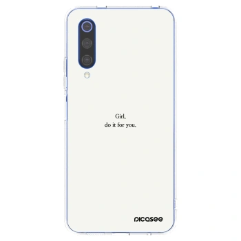 Picasee silikonska prozirna maskica za Xiaomi Mi 9 SE - Girl, do it for you