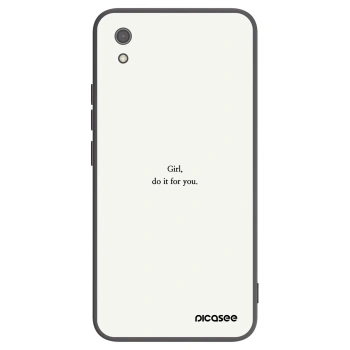 Picasee crna silikonska maskica za Xiaomi Redmi 7A - Girl, do it for you