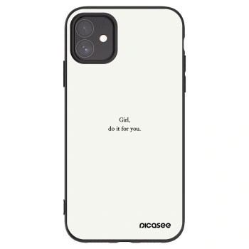 Picasee crna silikonska maskica za Apple iPhone 11 - Girl, do it for you