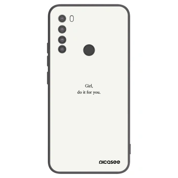 Picasee crna silikonska maskica za Xiaomi Redmi Note 8 - Girl, do it for you