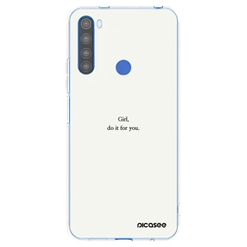 Picasee silikonska prozirna maskica za Xiaomi Redmi Note 8T - Girl, do it for you