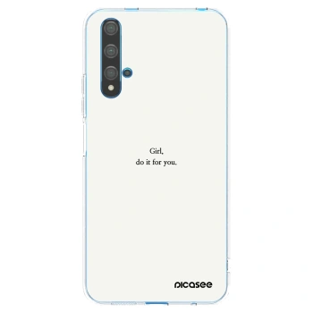 Picasee silikonska prozirna maskica za Huawei Nova 5T - Girl, do it for you