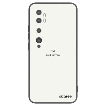 Picasee crna silikonska maskica za Xiaomi Mi Note 10 (Pro) - Girl, do it for you