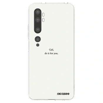 Picasee silikonska prozirna maskica za Xiaomi Mi Note 10 (Pro) - Girl, do it for you