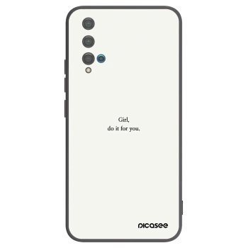 Picasee crna silikonska maskica za Huawei Nova 5T - Girl, do it for you