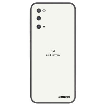 Picasee crna silikonska maskica za Samsung Galaxy S20 G980F - Girl, do it for you