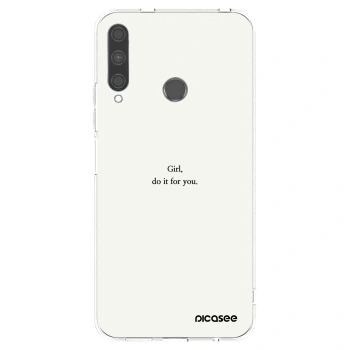 Picasee silikonska prozirna maskica za Huawei P40 Lite E - Girl, do it for you