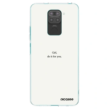 Picasee crna silikonska maskica za Xiaomi Redmi Note 9 - Girl, do it for you
